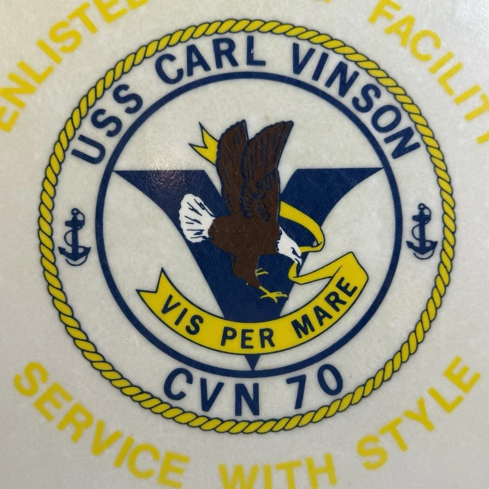 1981 USS Carl Vinson CVN-70 Enlisted Dining Tray Aircraft Carrier Navy Cvn70 VTG
